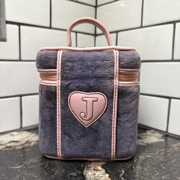 JUICY COUTURE Sugar & Spice Velour Train Case Y2K Embroidered Makeup Bag - Picture 6 of 14